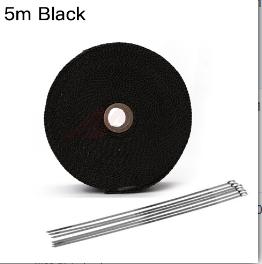 5M Roll Fiberglass Heat Shield Motorcycle Exhaust Thermal Tape Heat Wrap Resistant Downpipe For Motorcycle Car Accessories
