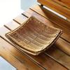 Handwoven Rattan Storage Basket Wicker Tray Picnic Basket Bread Food Plate Fruit Cake Sundries Box Tray