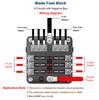 Universal 6 Way Blade Fuse Holder PBT PC Fuse Box Block Case 12V/24V Car Truck Boat Marine Bus RV Van