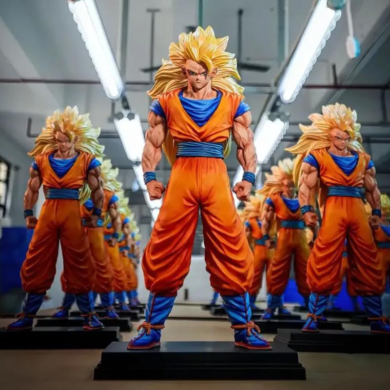 34 см Аниме Dragon Ball Z Супер Сайян 3 Сын Гоку Фигурки Действия Стоячая Модель ПВХ Статуя Настольное Украшение Орнамент Игрушки Подарки