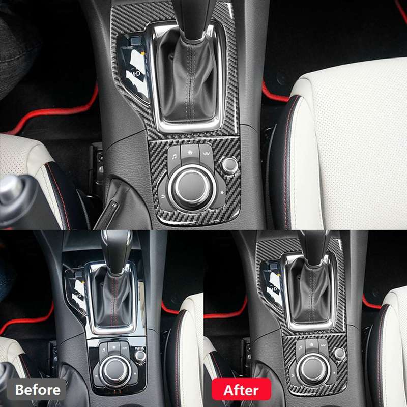 Накладка-стикер на панель ручки переключения передач из углеродного волокна для Mazda 3 Axela 2014 2015 2016 2017 Аксессуары-M53K