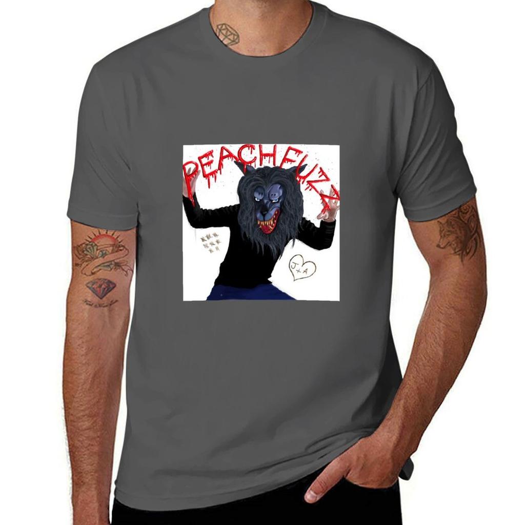 Creep Peachfuzz Werewolf Mask Pose Tshirt Daily Wear Print Tshirt