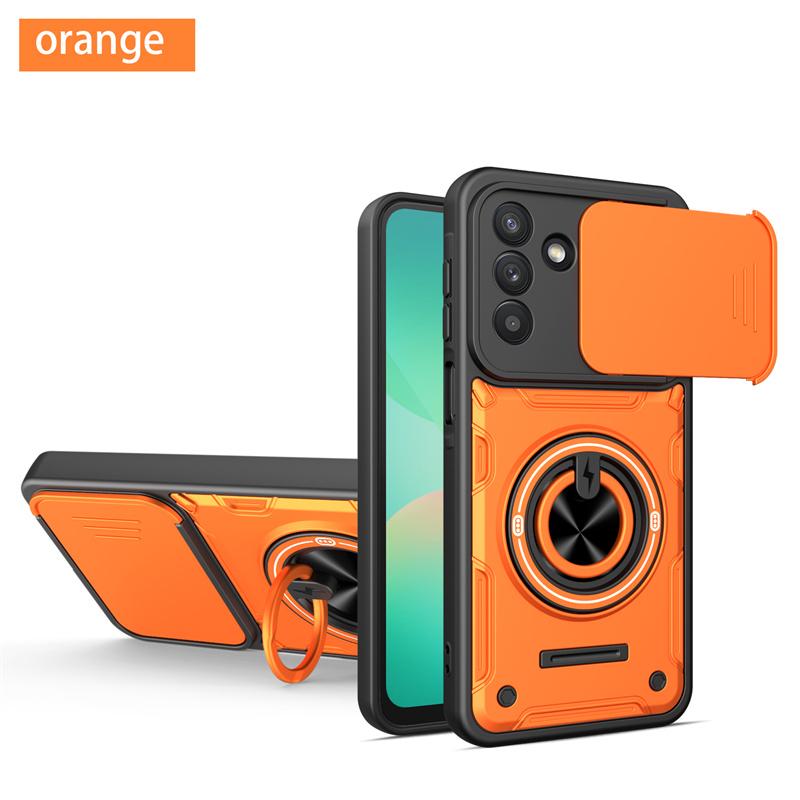 Защитный чехол Funda Para For Samsung Galaxy A37 A57 A17 5G A07 4G Чехол Слайдер Крышка задней панели с защитой объектива камеры Магнитное кольцо-подставка Защитный Coque