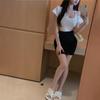 Elasticity Black One-step Skirt Women Summer High Waist Tight Sexy Hot Girl Bag Hip Black Short Skirt Night Club Mini Skirt