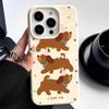 Ins Fengbo Dot Puppy Apple 16promax Mobile Phone Case Applicable To IPhone 15plus Cartoon 14pro Leather Pattern