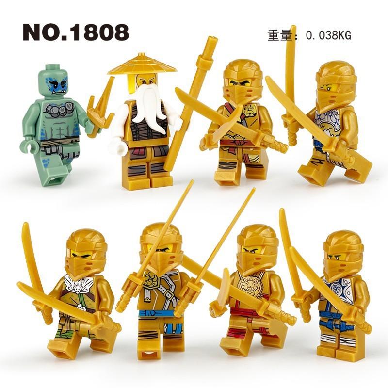 46 шт. минифигурки Ninjago Lego, строительные блоки, игрушки, фигурки, детский образовательный подарок