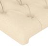 LED Headboard Cream 93 x 16 x 118 128 cm Fabric