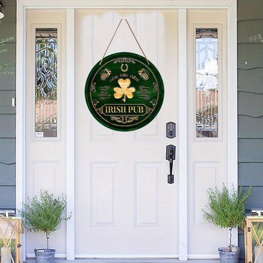 2D Flat 20cm St.patrick's Day Wooden Wall Hanging Decor - Car Balloon Universal Holiday Wooden Pendant, Home Decoration, Welcome Sign Party Decor Wood