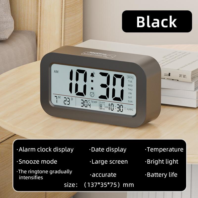 Smart Digital LED Alarm Clock for Students with Silent Backlightelectronic Clock with Night Vision Function 12/24H Digital Clock