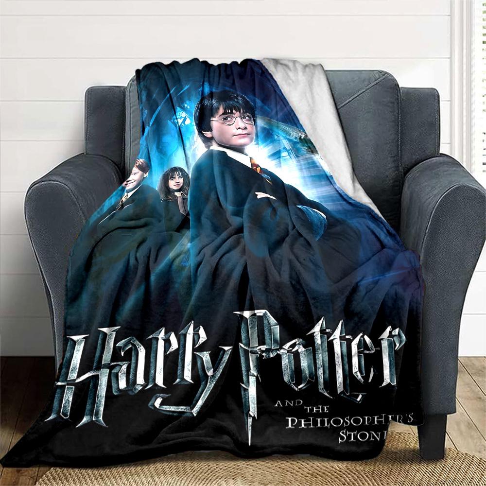 1pc Harry Potter and the Philosopher's Stone Flannel Blanket Soft Warm Throw for Home, Office, Travel, All-Season Cozy Bedding GiftL1207