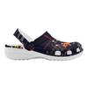 White EVA Clogs with Colorful Print Women Men Breathable Slip On Garden Shoes Beach Pool Bathroom Home Sandals Casual Walking