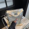 Fashion Texture Underarm Bag Women's New Trendy Spring and Summer Chain Envelope Small Square Bag Single Shoulder Messenger Bag