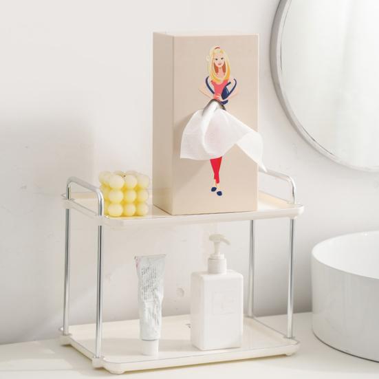 Face Towel Container Storage Box Large Capacity Dustproof Desktop/Wall-Mounted Tissue Storage Bin Paper Dispenser Decoration