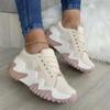 New Large-size Round Head Heightened Platform Muffin and Casual Lace-up Women's Shoes