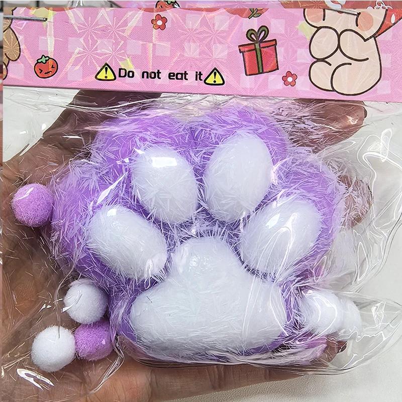 non-toxic Squeeze Cat Paw Toys Cute Soft Abreact Relief Relax Toys Sticky Decompressing Pinching Cat Paw Stress Relief Squishy Toy Gift