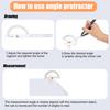 Stainless Steel Protractor 0-180 Degree Inclinometer Protractor Goniometer Angle Finder Measuring Device Ruler