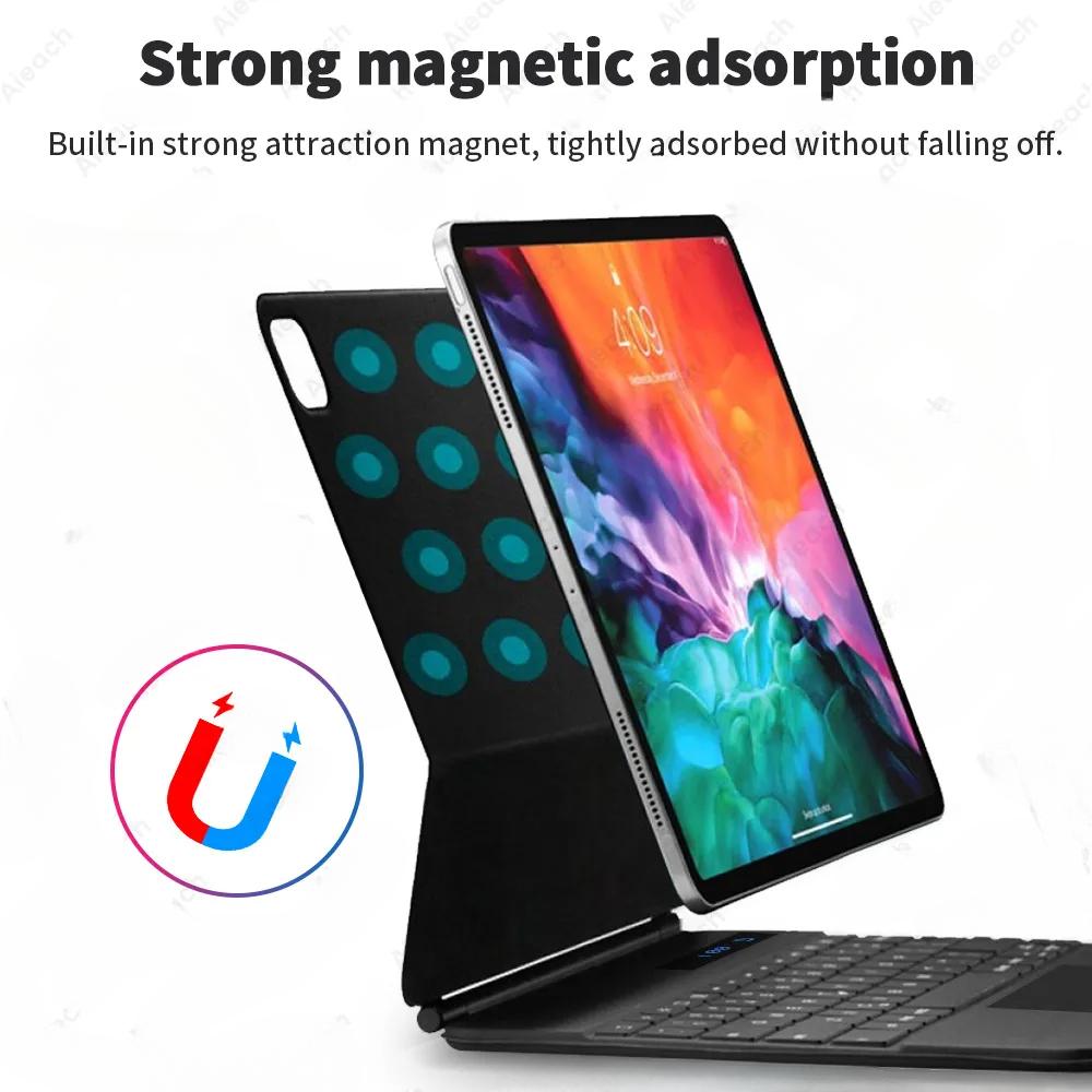 Кожаный чехол для Apple Magic Keyboard iPad Air 4 5, чехол для iPad Pro 11 12,9, чехол для iPad 10-го поколения Mini 6, чехол с клавиатурой и трекпадом с плавающим дизайном