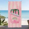 Pink Sardine Can Print Beach Towel Lightweight Quick Dry For Beach Pool Travel Camping