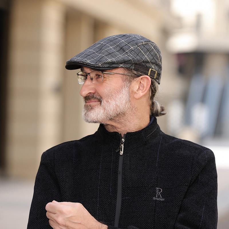 Весна и лето ретро шляпа с утиным язычком мужская клетчатая кепка английская модная женская клетчатая кепка берет