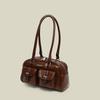 IELGY Retro Underarm Bag Portable Bowling Bag Large Capacity One Shoulder