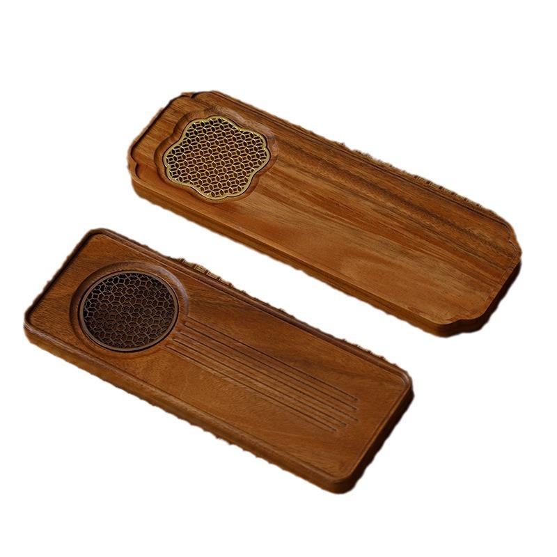 Поднос для чая из цельного ореха, с отверстием для окна, небольшой столик для сухой тарелки, в японском стиле, простой, современный, для улицы