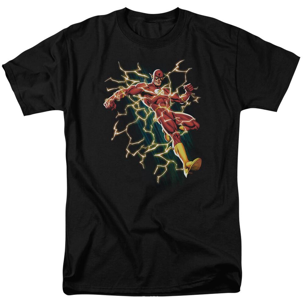 The Flash Symbol Knockout T Shirt Licensed Comic Book Tee Black