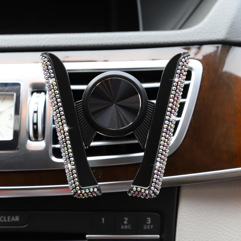 Rhinestone Car Mount P 10988: Elegant Vehicle Phone Holder
