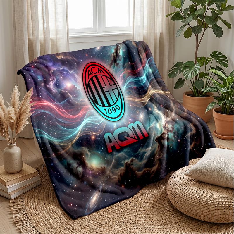 AC Milan Theme blanket Soft Flannel Blanket Plush Throw Blanket Cozy Sofa Bed Blanket for Home Decor