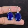 Faceted Blue Sapphire Earring Genuine Gemstone Earring Handmade Earrings 925 Sterling Silver Earring Blue Sapphire Jewelry Anniversary Gifts