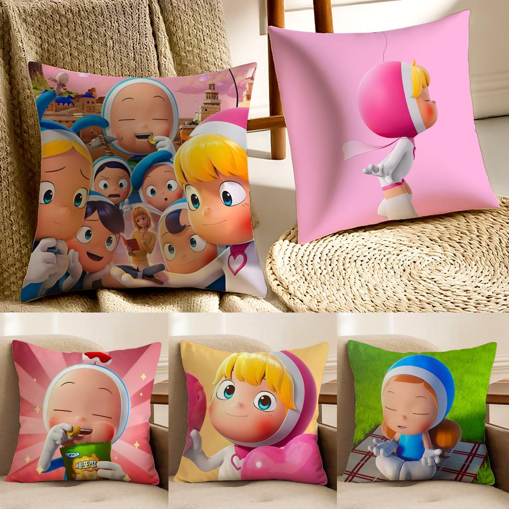 Cute Korean Movie YYumis Cells Cushion Cover Pillowcase Antidustmite living Room Sofa Decor Cushion Room