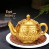 Восемь лошадей латунный чайник украшение: Креативное медное изделие ручной работы для немедленного успеха в офисе или дома