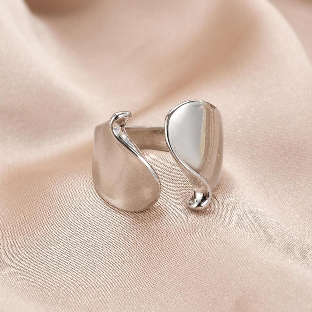 Серебряные кольца 925 пробы, многослойные, открытые, для женщин, модные, минималистичные, с неправильной линией, кольца-кресты, statement-украшения, подарки для вечеринок