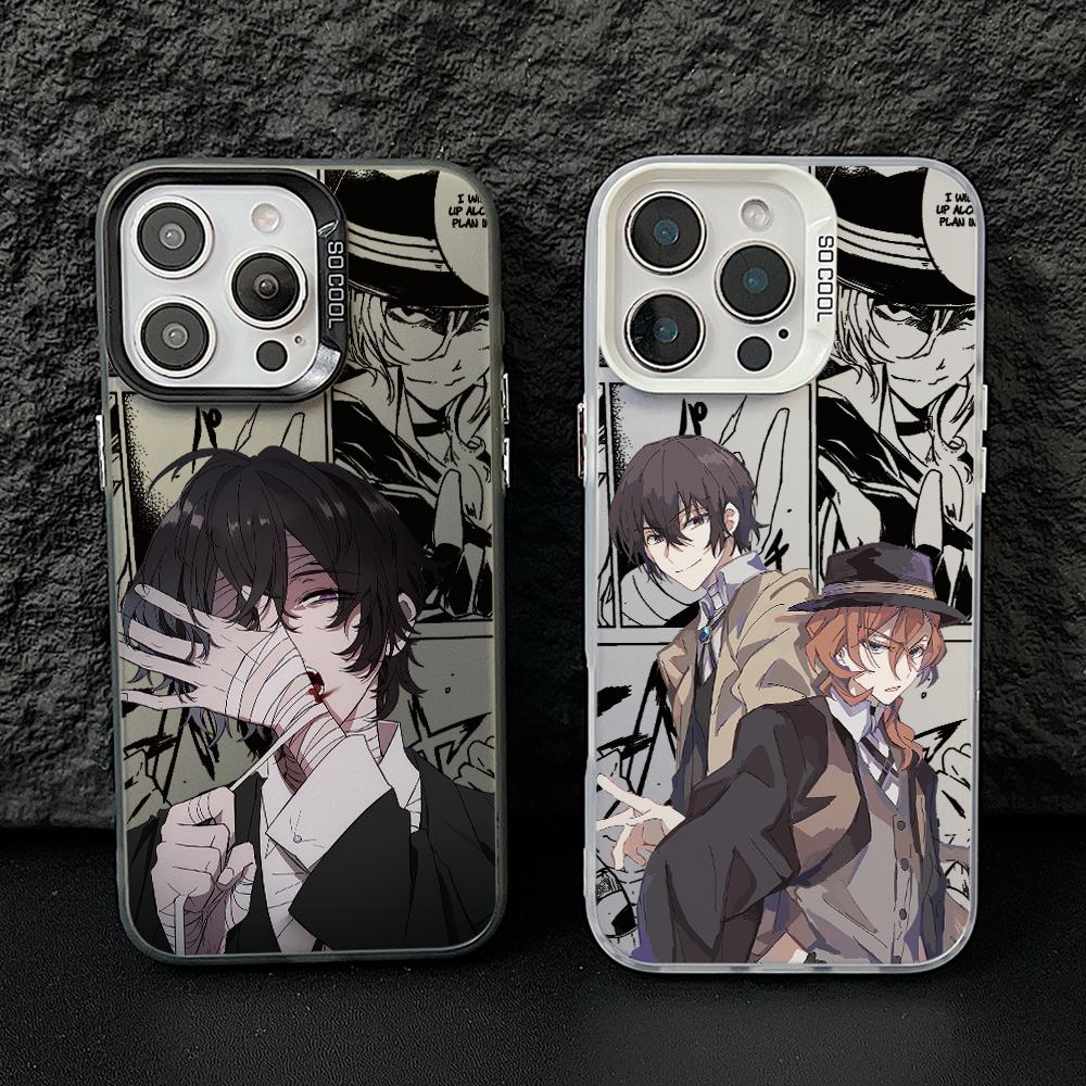 Anime Dazaies Osamus Phone Case for iPhone 17 Air 16 16e 15 14 Plus 13 12 11 Pro Max X Xs XR 8 Colorful Silver Hard Cover