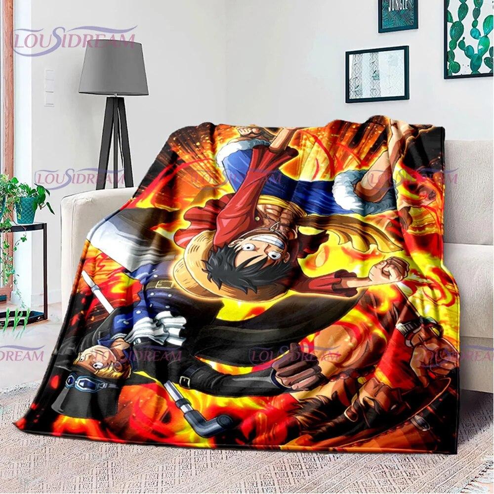 Одеяло с принтом японского поп-аниме, фланелевое постельное белье для дивана, офисное одеяло для пикника, домашний декор, подарок на день рождения