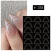 French Manicure Strip Nail Forms Fringe Tip Guides Sticker DIY Wavy Line Nail Art Tips Guides Stickers Stencil Strips Nail Tools