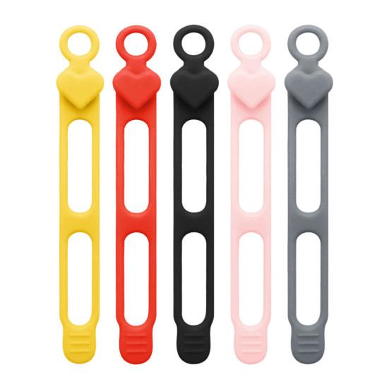 3/5/7/12/18/24Pcs Silicone Cable Tie Earphone Phone Charger Computer Power Cord Bundling Strap Reusable Elastic Wire Management Organizer Wrap