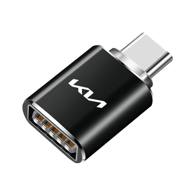 AANZ1 Data Line Type-C To USB Adapter Converter Connector For KIA EV6 Stinger RIO Sorento Ceed Carnival Soul Forte Niro K9 K5 Sportage