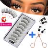 New MBA 5 Magnetic Eyelashes Curler Set Long 3D Mink Magnetic Lashes Wear Faux Cils Magnetique Natural Thick False Eyelashes