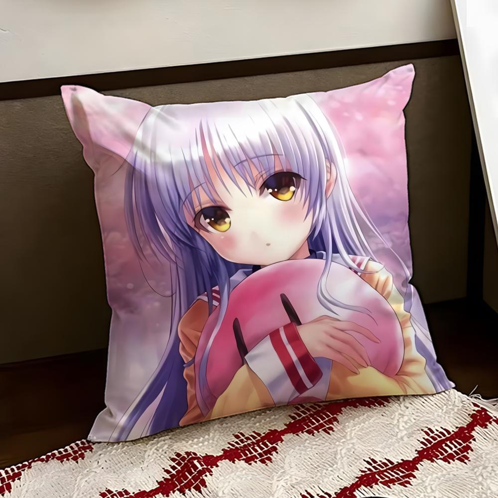 AAngel BBeats Аниме Наволочка Двусторонняя Мягкая Прочная Подушка Чехол Для Дома Автомобиля Многоцелевое Использование для Ежедневного Комфорта