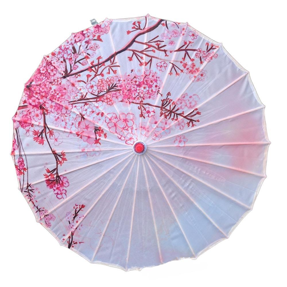 Waterproof Silk Cloth Women Umbrella Rain Proof Costume Parasol Flower Oil Paper Umbrella Party