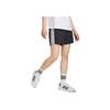 adidas Женские шорты Essentials с тремя полосками, свободные, с высокой талией, длиной три четверти, повседневные, черные, белые JE1309