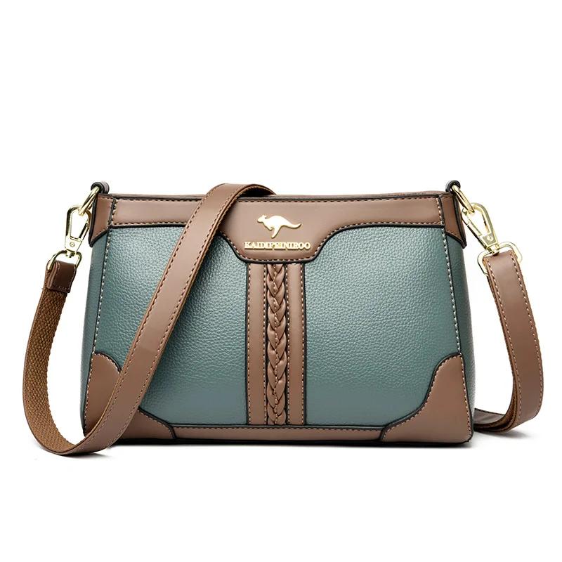 Роскошная женская сумка, дизайнерская сумка из мягкой кожи высокого качества, повседневная женская сумка через плечо для женщин