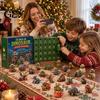 Educational Animal Figures Set Dinosaur Advent Calendar, 24Pcs Acrylic Ornament with Cute Christmas Calendar for Kids Dino Figures, Countdown