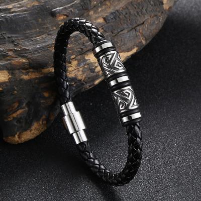 Браслет викингов, мужской кожаный браслет, компас, напульсник, скандинавские руны, амулет, мифология, ювелирные изделия, подарки