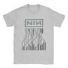 Футболки Nine Inch Nails NIN, мужские, хлопковые, забавные, с круглым вырезом, футболка с коротким рукавом, большой размер