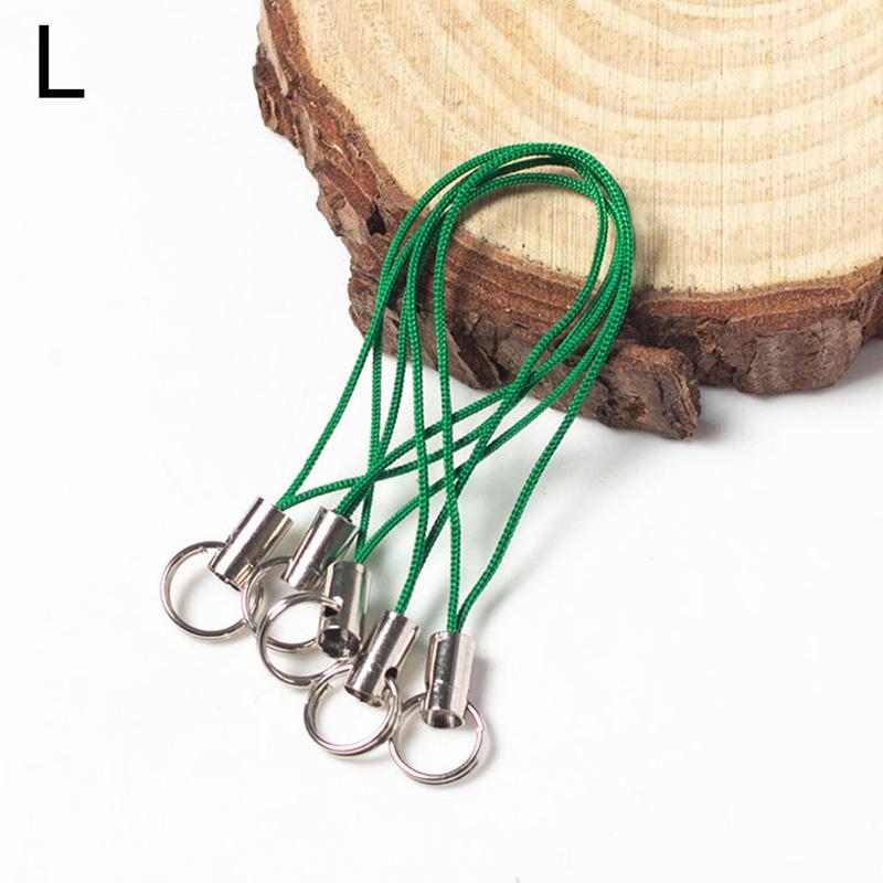 50Pcs Key Rings Cell Phone Braided Lanyard Cords Jewelry Findings DIY Rope Keychains Mobile Clasp