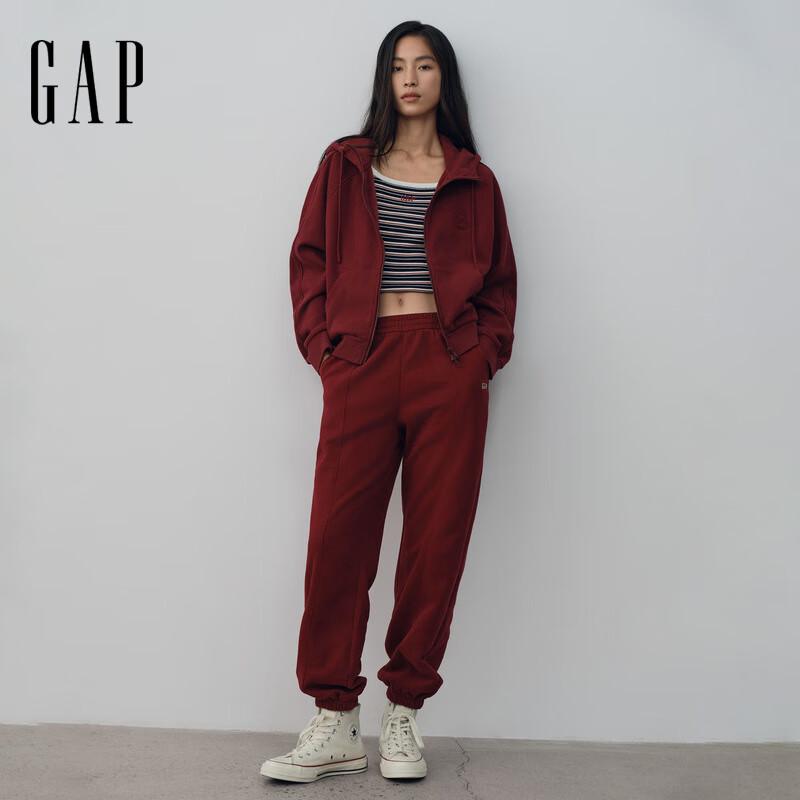 Gap Женские флисовые спортивные штаны с вышивкой логотипа, коллекция Осень 2025