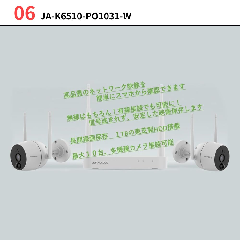Сетевая камера Juancloud 10-станционный регистратор комплект Wi-Fi JA-K6510-PO1031-W
