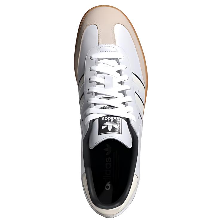 adidas Samba OG Двухцветные полоски - Черные кроссовки унисекс Белые облачно-белые Off-White ID1480
