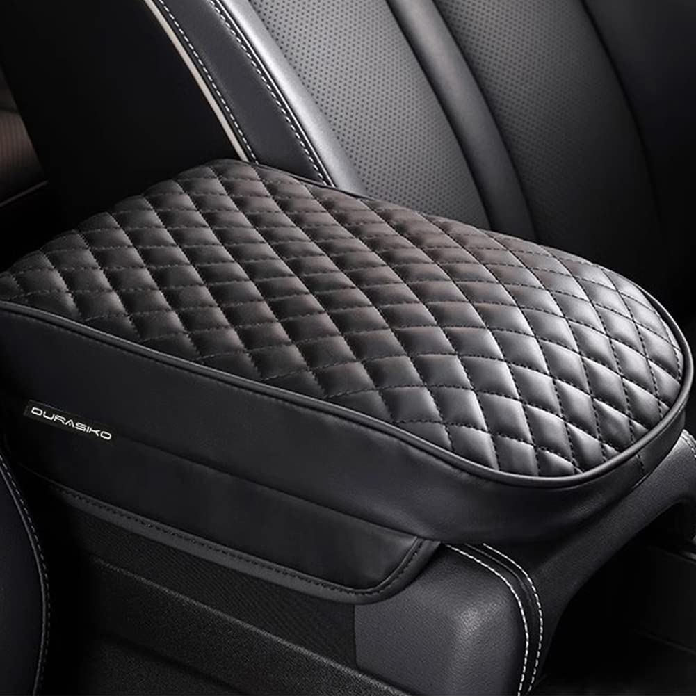 DURASIKO Car Armrest Console Box Center Console PU Easy To Reduces Ideal for Long Interior Car Accessories Cushion, Pad, Cover, Leather, Breathable,